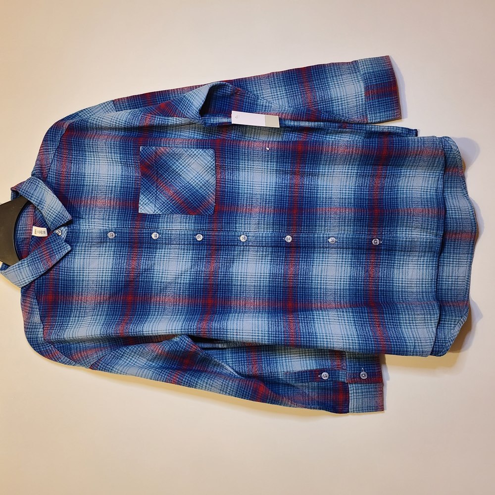 MENS BP HEAVY PLAID BUTTON DOWN SHIRT - XS